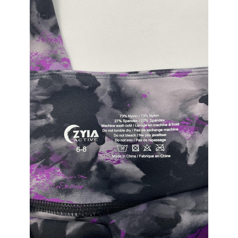 Zyia Floral Watercolor Soft n Snug Hi-rise Legging Sz 6-8 - Picture 7 of 9